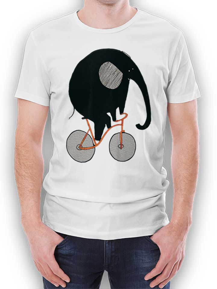 Elephant Bike T-Shirt weiss L