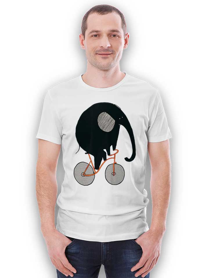 elephant-bike-t-shirt weiss 2