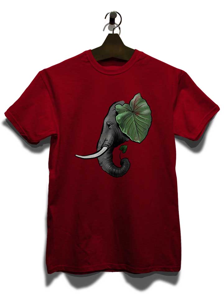 elephant-leaf-t-shirt bordeaux 3