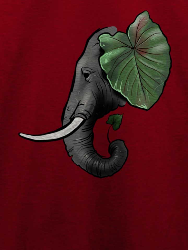 elephant-leaf-t-shirt bordeaux 4