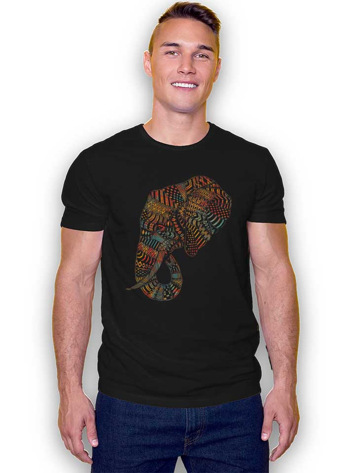 elephant-tribal-tattoo-t-shirt schwarz 2