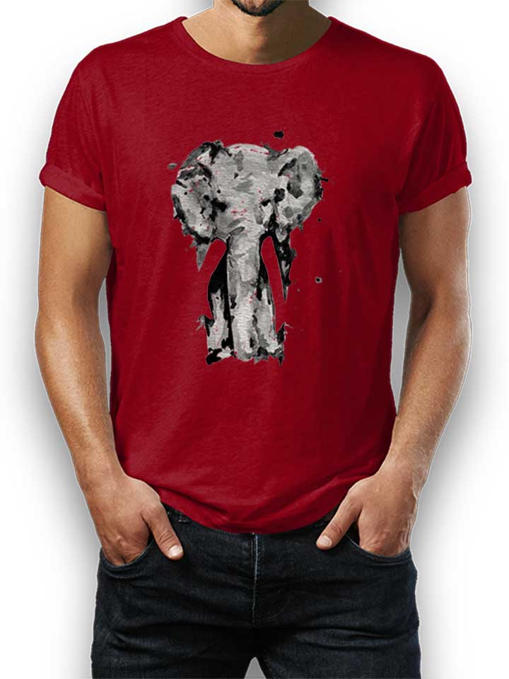 Elephant T-Shirt maroon L