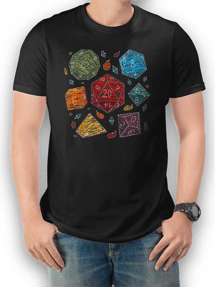 Embroidery Dice T-Shirt schwarz L