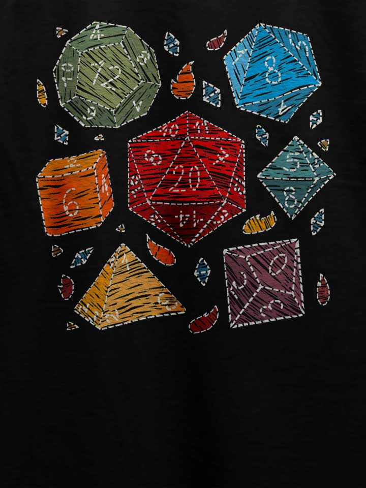 embroidery-dice-t-shirt schwarz 4