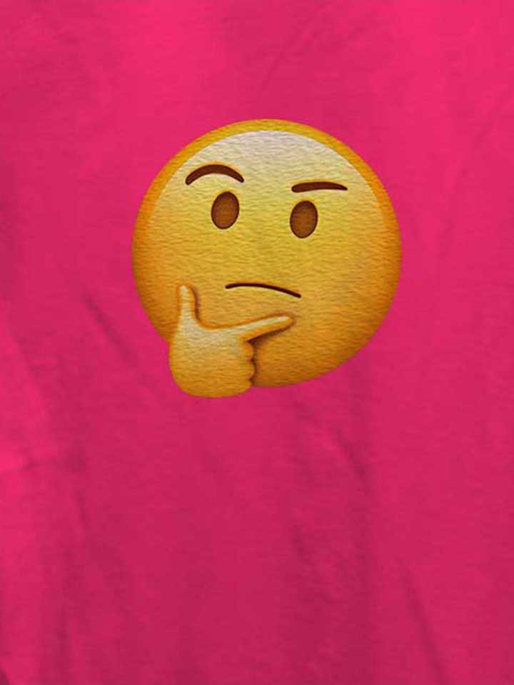 emoji-thinking-damen-t-shirt fuchsia 4