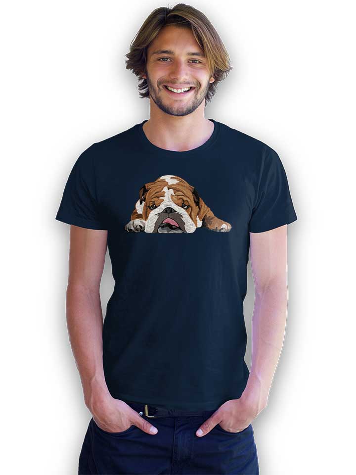 english-bulldog-t-shirt dunkelblau 2
