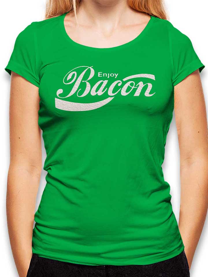 Enjoy Bacon Damen T-Shirt gruen L