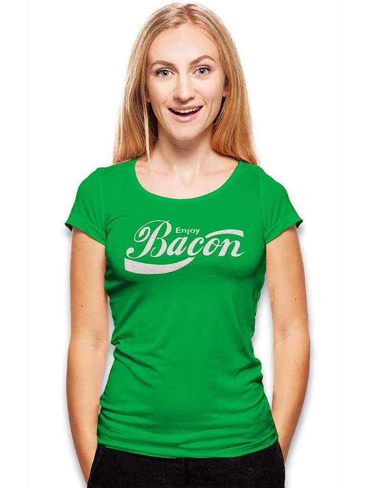 enjoy-bacon-damen-t-shirt gruen 2