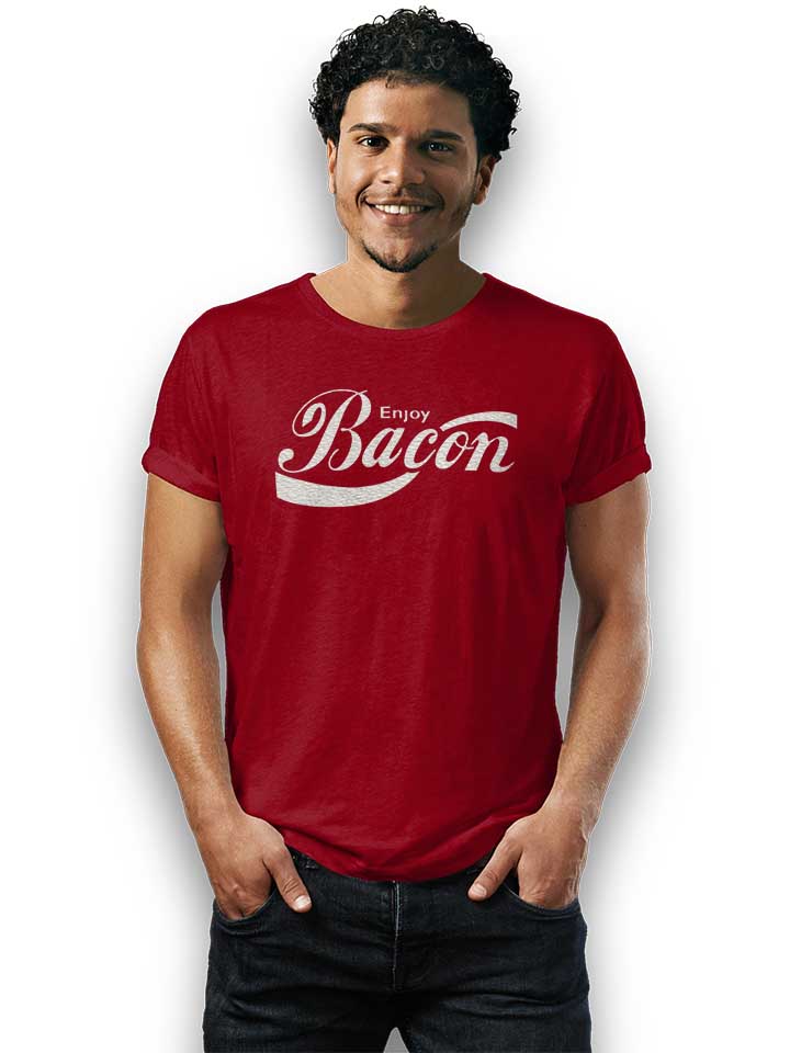 enjoy-bacon-t-shirt bordeaux 2