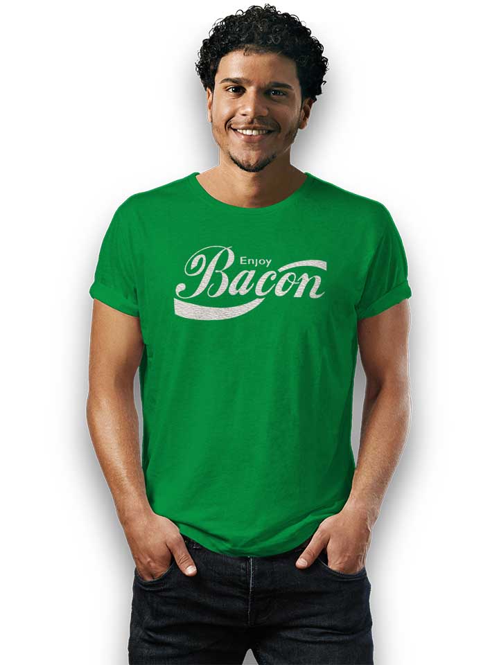 enjoy-bacon-t-shirt gruen 2
