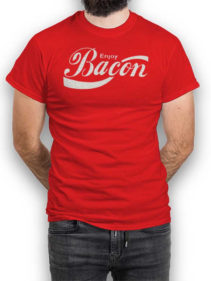 Enjoy Bacon Camiseta rojo L