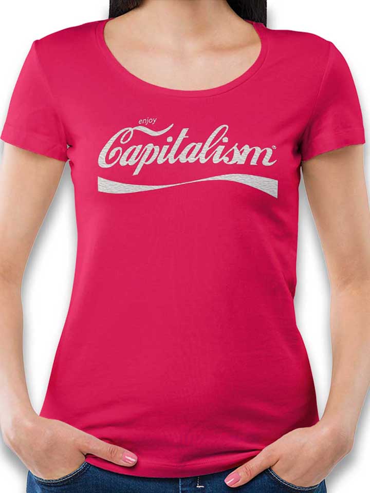 enjoy-capitalism-damen-t-shirt fuchsia 1
