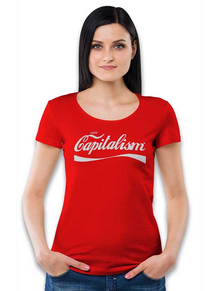 enjoy-capitalism-damen-t-shirt rot 2