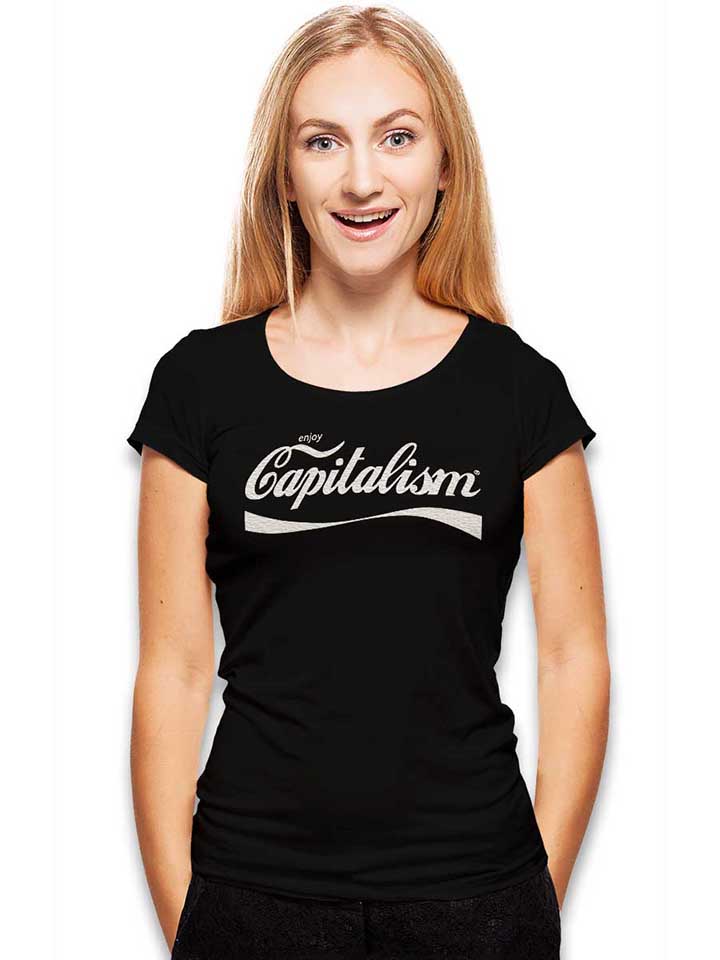 enjoy-capitalism-damen-t-shirt schwarz 2