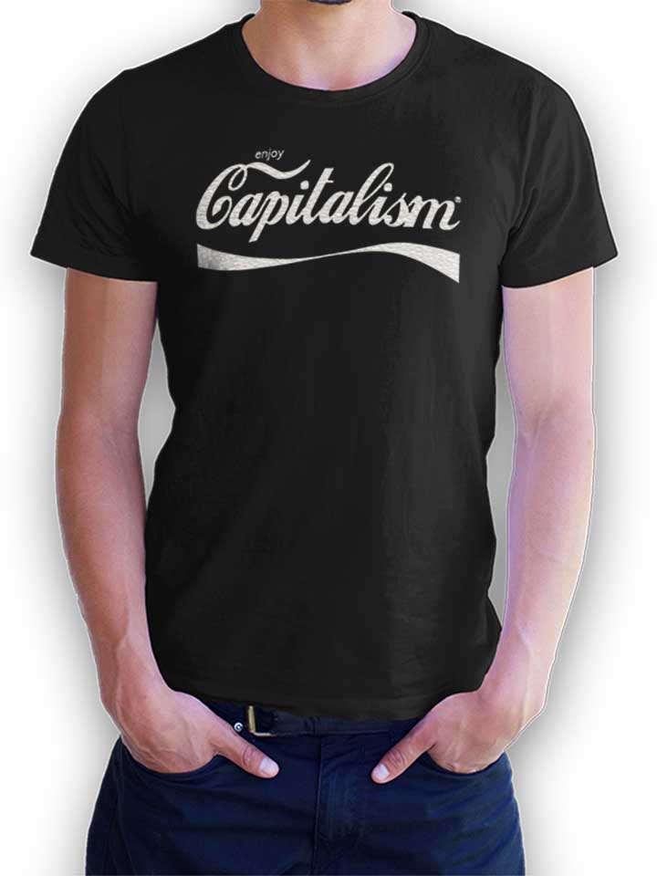 Enjoy Capitalism T-Shirt schwarz L