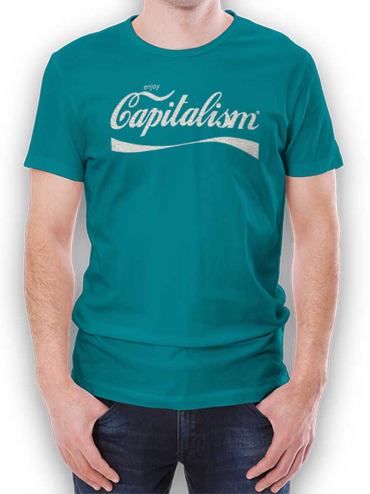 Enjoy Capitalism T-Shirt turquoise L
