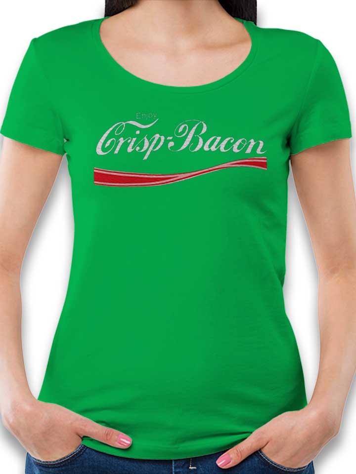 Enjoy Crisp Bacon T-Shirt Donna verde L