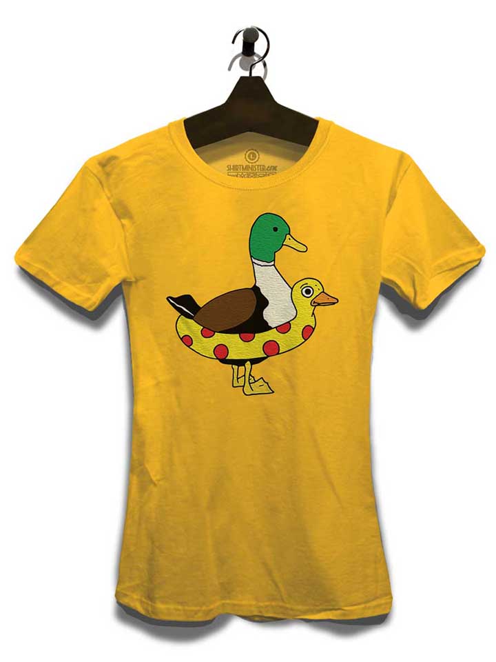 ente-schwimmreifen-damen-t-shirt gelb 3