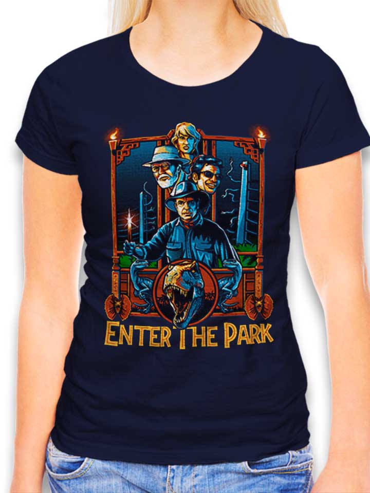 Enter The Jurassic Park Damen T-Shirt dunkelblau L