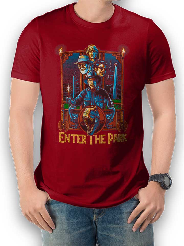 Enter The Jurassic Park T-Shirt bordeaux L