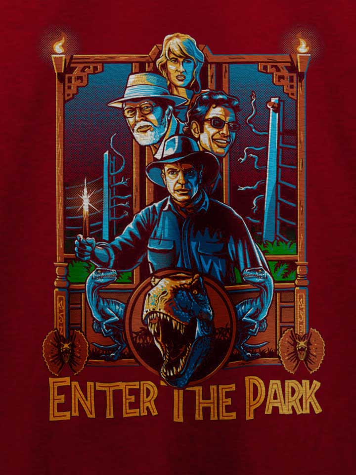 enter-the-jurassic-park-t-shirt bordeaux 4