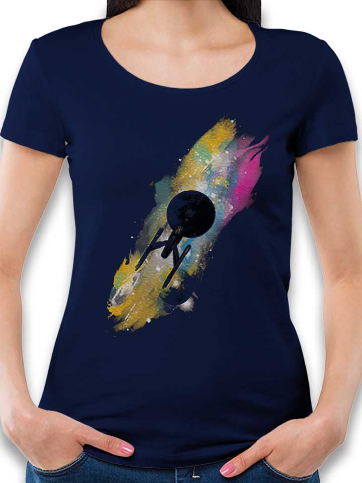 Enterprise Galaxy Damen T-Shirt dunkelblau L