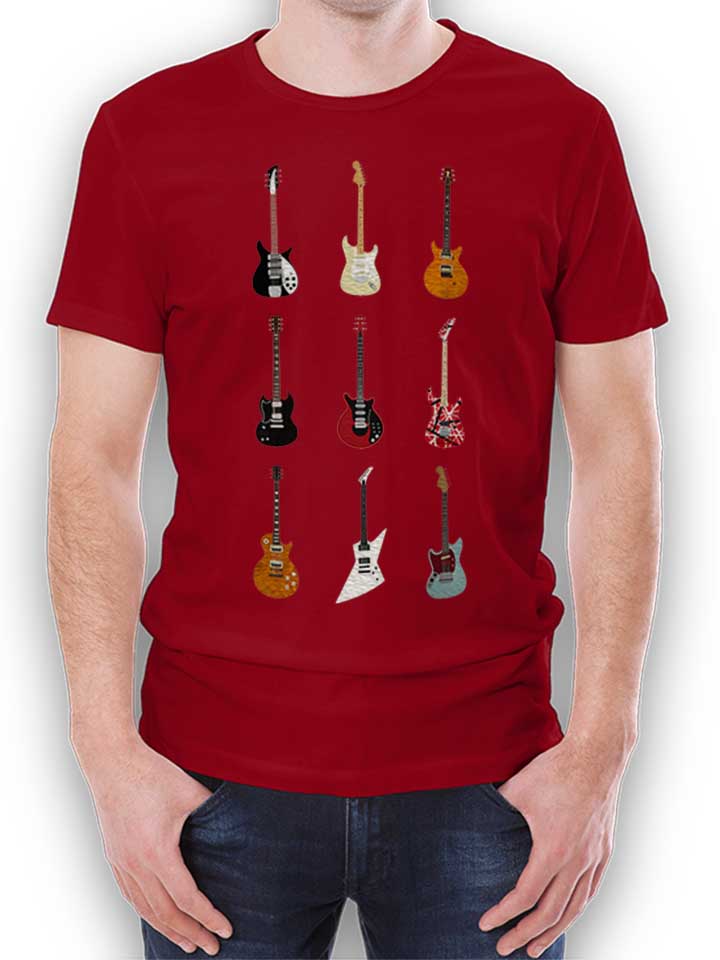 Epic Guitars Of Rock T-Shirt bordeaux L