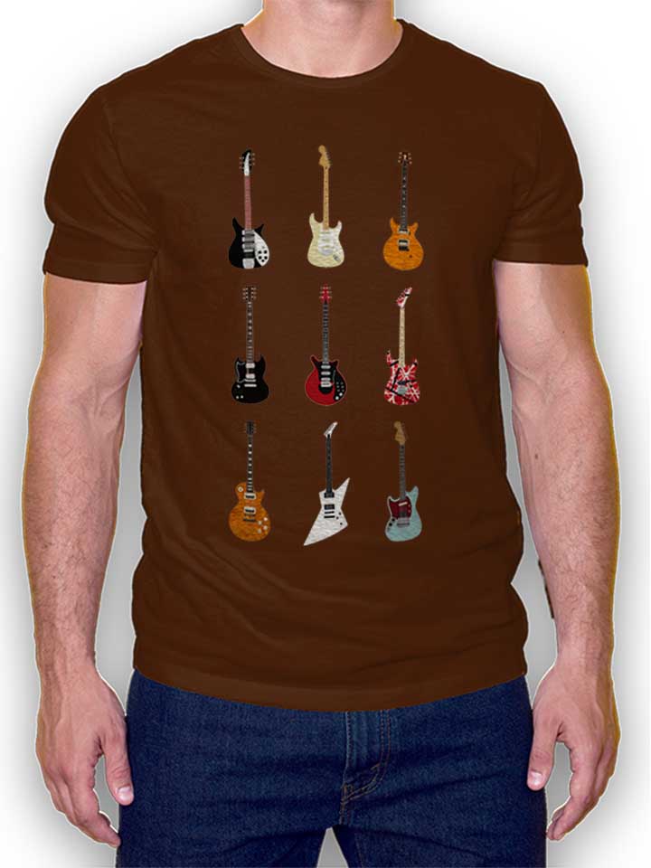 Epic Guitars Of Rock T-Shirt marrone L