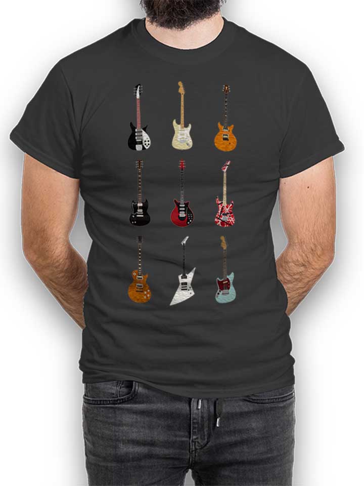 Epic Guitars Of Rock T-Shirt gris-fonc L