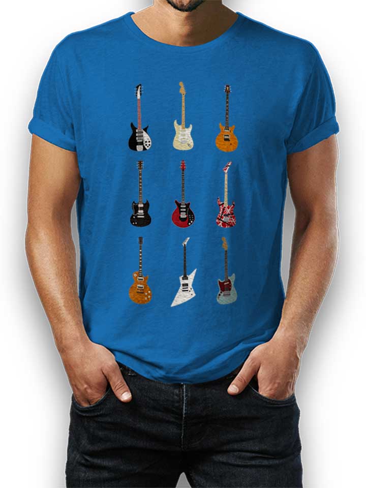 Epic Guitars Of Rock T-Shirt blu-royal L