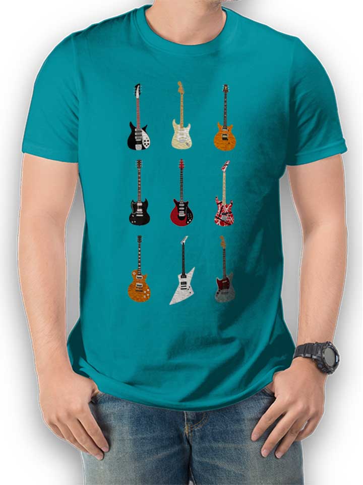 Epic Guitars Of Rock T-Shirt tuerkis L
