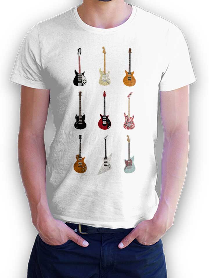 Epic Guitars Of Rock T-Shirt bianco L