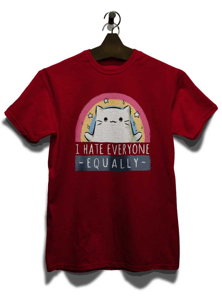 equally-hate-cat-t-shirt bordeaux 3
