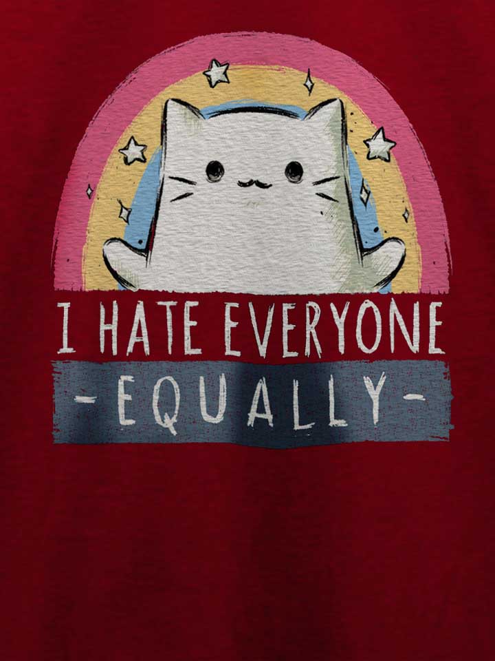 equally-hate-cat-t-shirt bordeaux 4