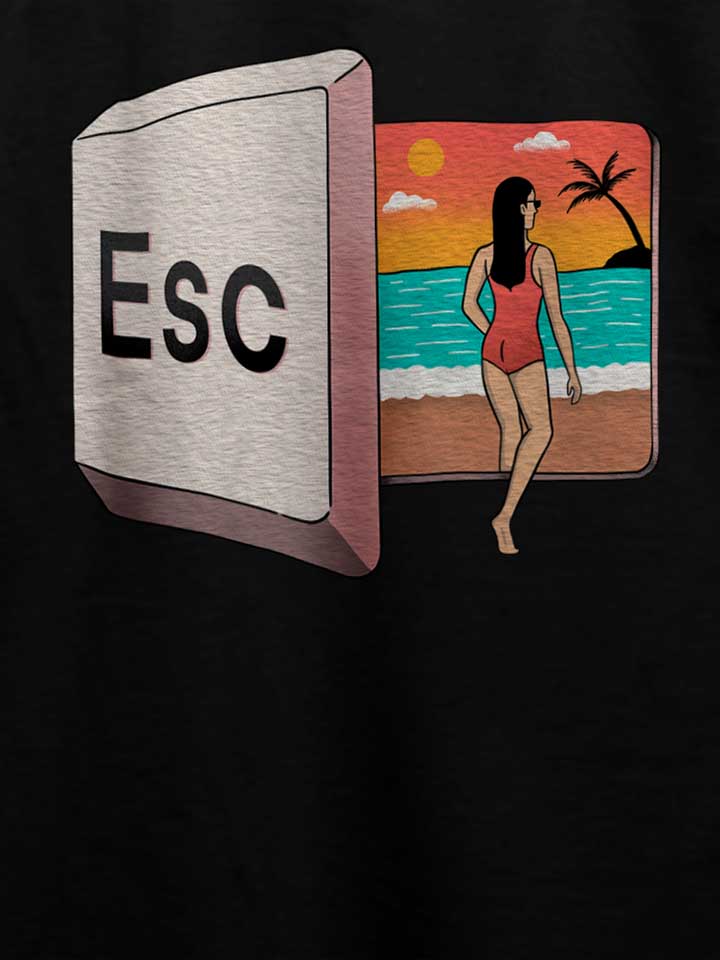 escape-to-the-beach-button-t-shirt schwarz 4