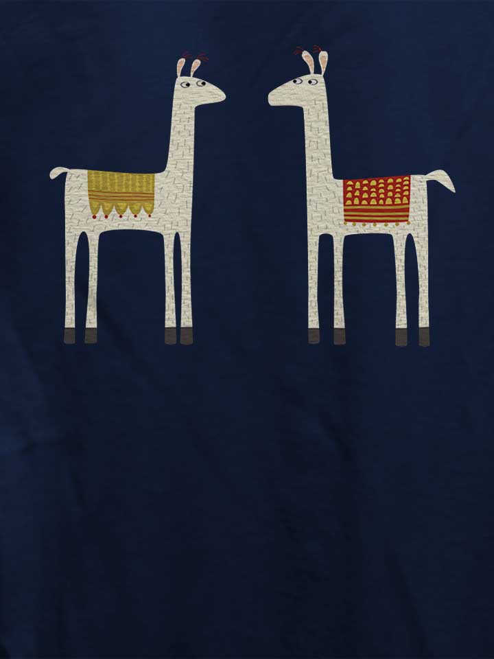 everyone-lloves-a-llama-damen-t-shirt dunkelblau 4