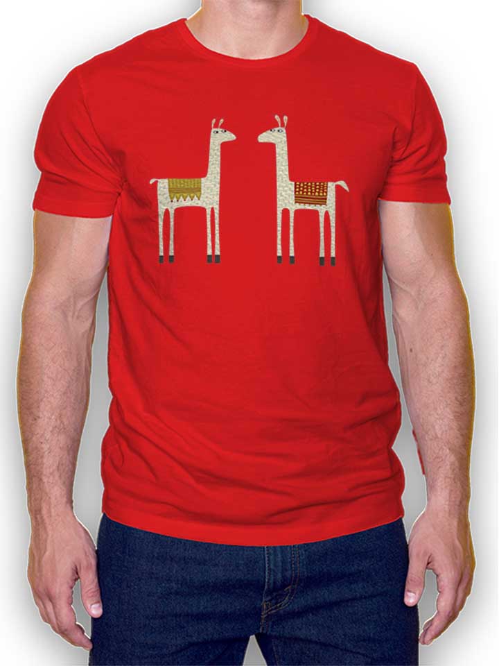 Everyone Lloves A Llama T-Shirt rosso L