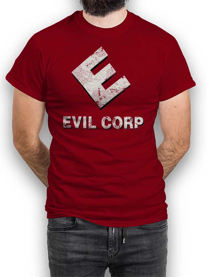 evil-corp-t-shirt bordeaux 1