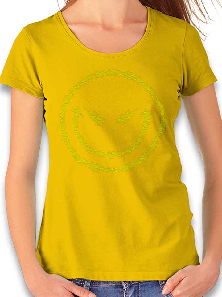 Evil Smiley Damen T-Shirt gelb L