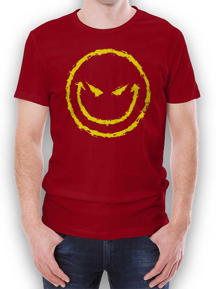 Evil Smiley T-Shirt bordeaux L