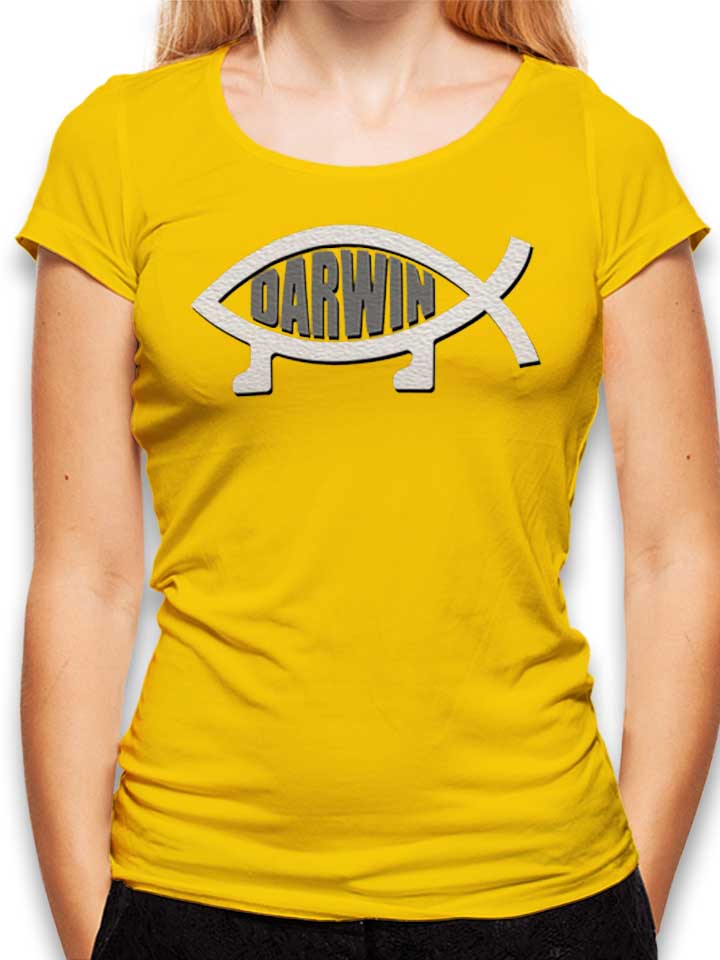 Evolution Darwin Damen T-Shirt gelb L