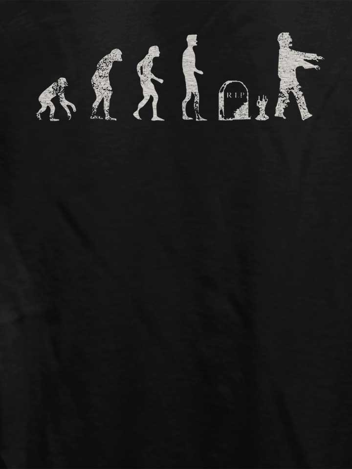 evolution-zombie-vintage-damen-t-shirt schwarz 4