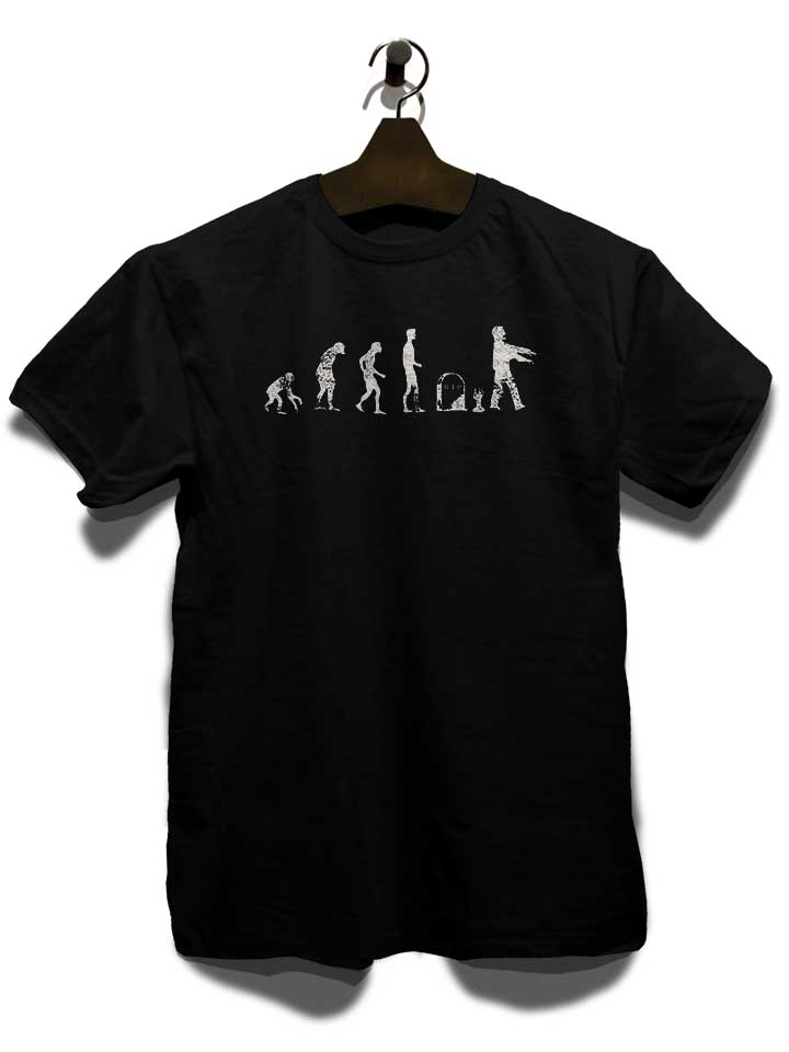evolution-zombie-vintage-t-shirt schwarz 3