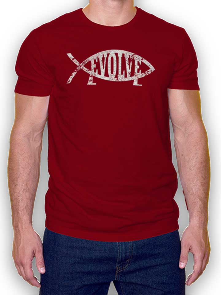 evolve-vintage-t-shirt bordeaux 1