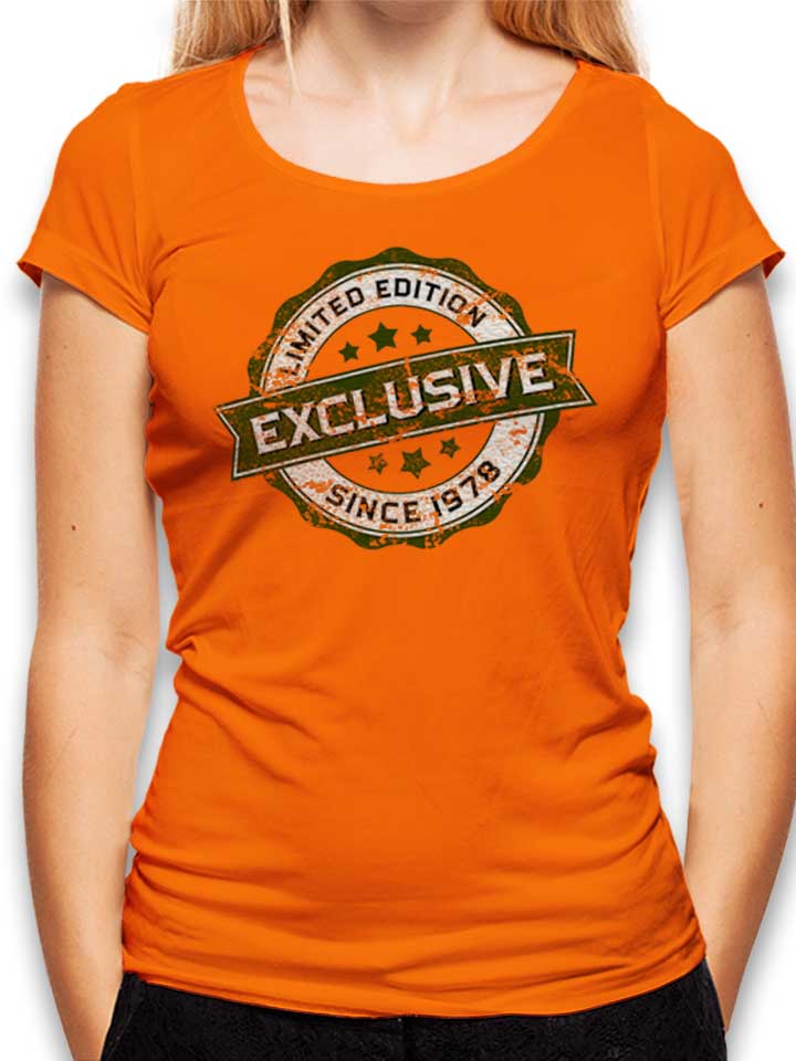 exclusive-since-1978-damen-t-shirt orange 1
