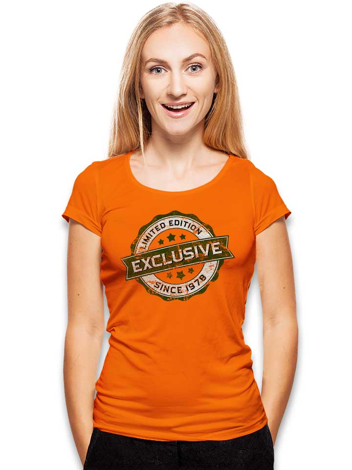 exclusive-since-1978-damen-t-shirt orange 2