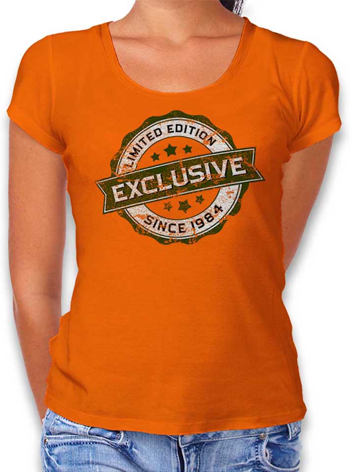 exclusive-since-1984-damen-t-shirt orange 1