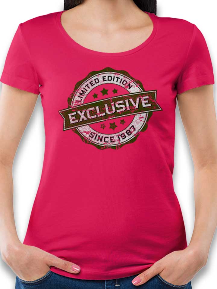 exclusive-since-1987-damen-t-shirt fuchsia 1