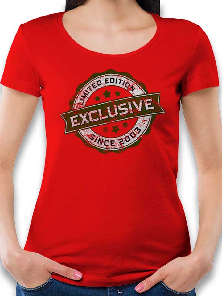 Exclusive Since 2003 T-Shirt Donna rosso L