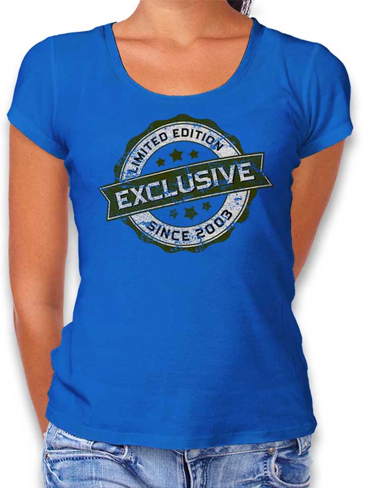 Exclusive Since 2003 Womens T-Shirt royal-blue L